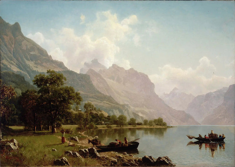 Paisagem de montanha suíça - Albert Bierstadt