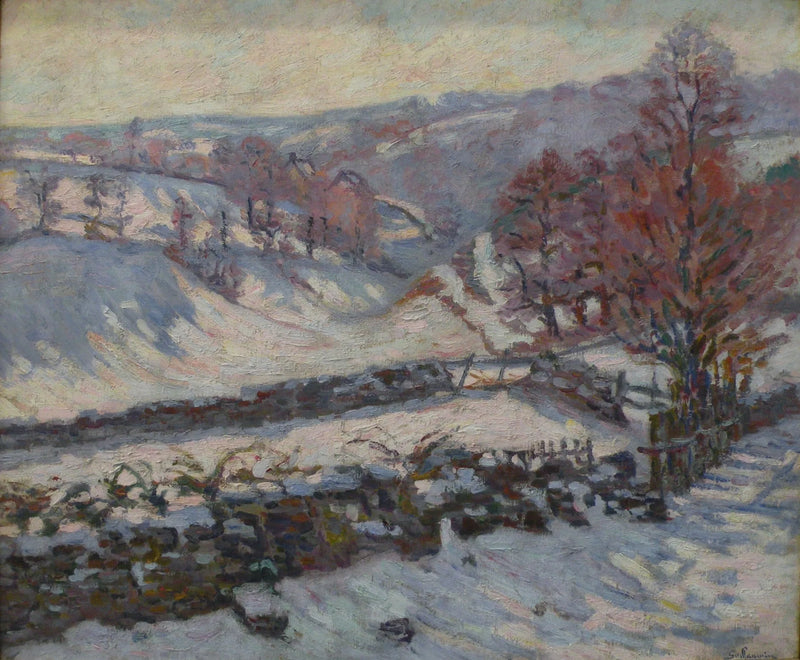 Paisagem de neve em Crozant - Armand Guillaumin