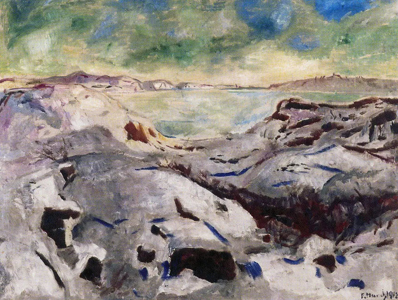 Paisagem de neve em Kragerø - Edvard Munch