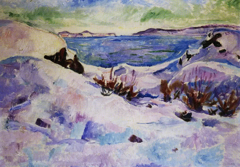 Paisagem de neve em Kragerø - Edvard Munch