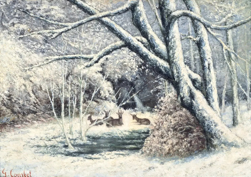 Paisagem de Neve - Gustave Courbet