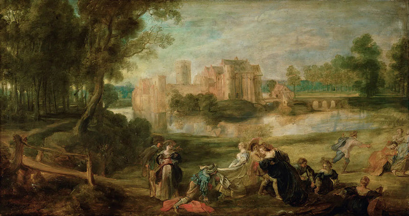 Paisagem de parque com uma companhia alegre - Peter Paul Rubens