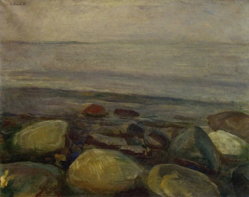 Paisagem de praia em Åsgårdstrand - Edvard Munch