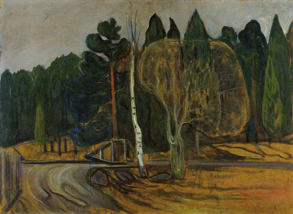 Reproduction du tableau « Paysage de printemps à la déneigeuse - Edvard Munch » par Alpha Reproduction en peinture à l’huile