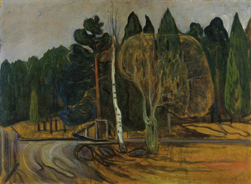 Paisagem de primavera com o desneveador - Edvard Munch