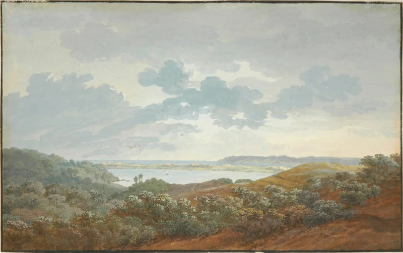 Paisagem de Rügen com baía - Caspar David Friedrich
