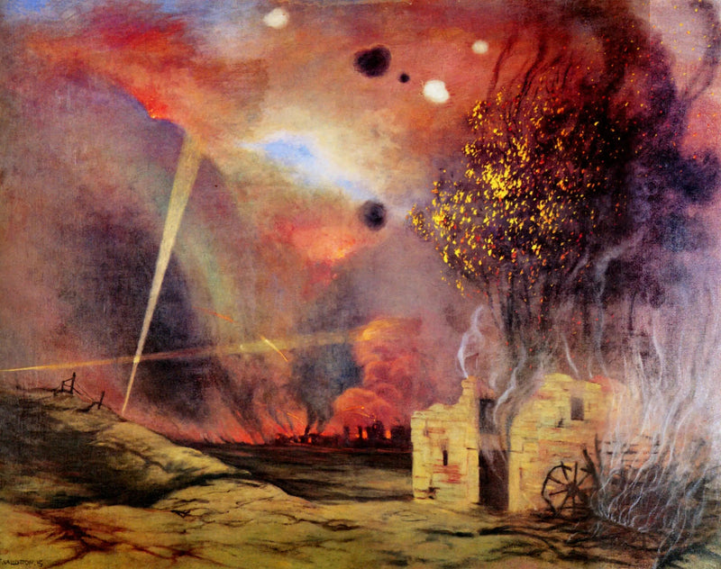 Paisagem de ruínas e incêndios - Félix Vallotton