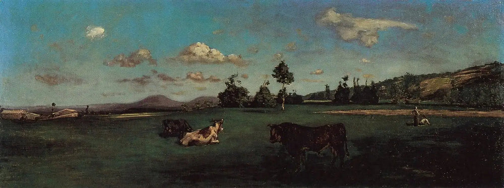 Paysage de Saint-Sauveur - Frédéric Bazille image 1 reproduction de peinture à l’huile