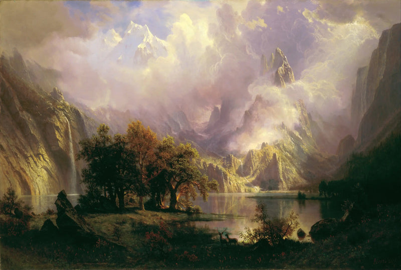 Paisagem das Montanhas Rochosas - Albert Bierstadt