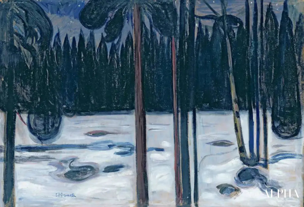 Paysage d'hiver, 1910 - Edvard Munch - Reproductions de tableaux et peintures haut de gamme