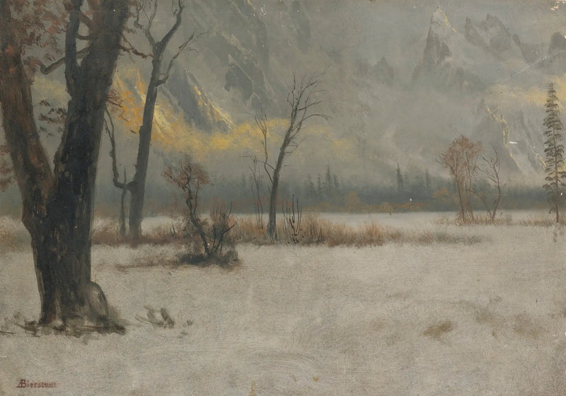 Paisagem de inverno - Albert Bierstadt