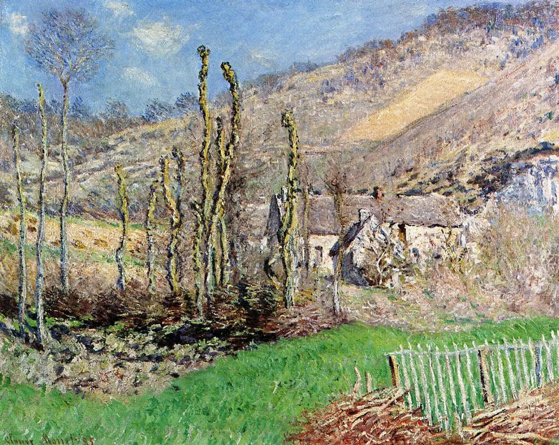 Paisagem de inverno no vale de Falaise (Giverny) - Claude Monet