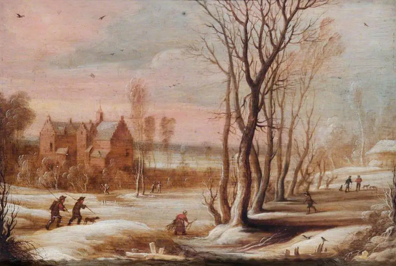 Paisagem de inverno - David Teniers, o Jovem