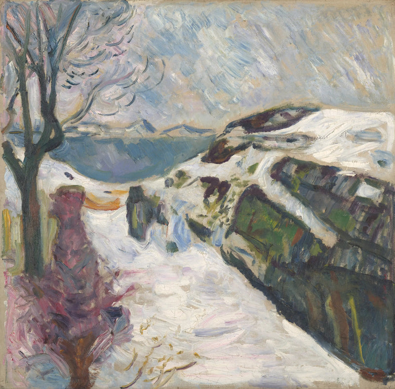 Paisagem de inverno desde Kragerø - Edvard Munch