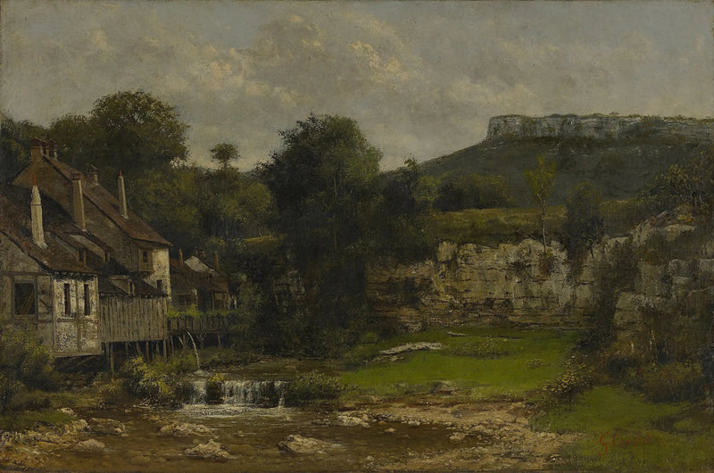 Paisagem do Doubs, o moinho - Gustave Courbet
