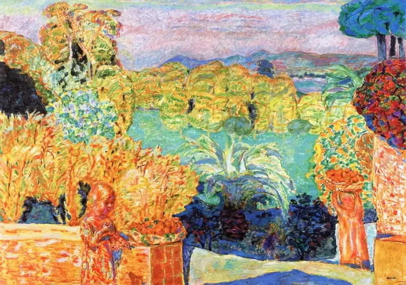 Paisagem do Sul e duas crianças - Pierre Bonnard