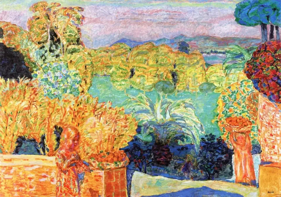 Paisagem do Sul e duas crianças - Pierre Bonnard