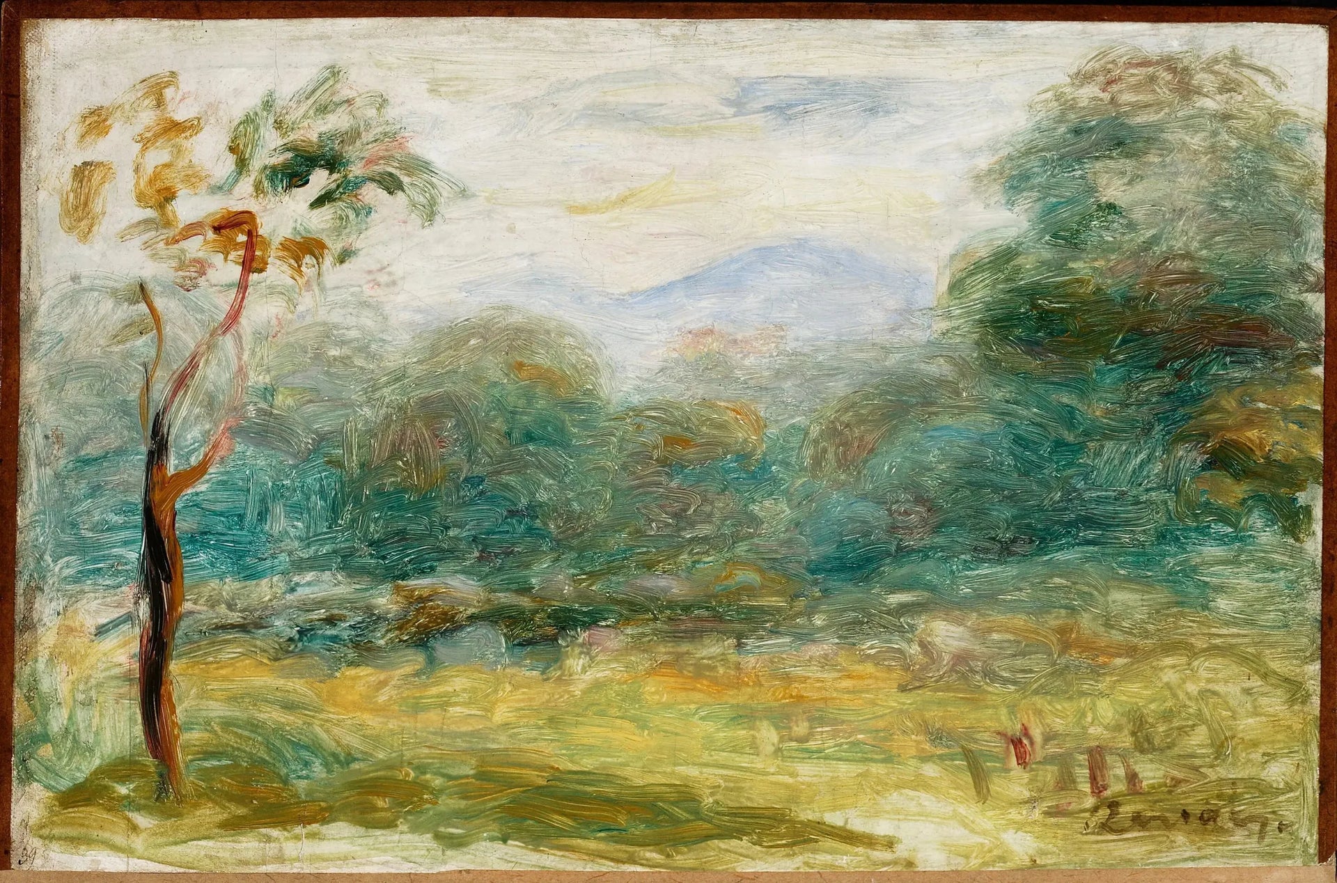 Paysage du sud de la France (Cagnes-sur-Mer) - Pierre-Auguste Renoir image 1 reproduction artisanale de tableau