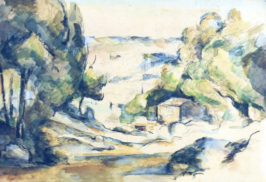 Paysage en Provence - Paul Cézanne - Reproductions de tableaux et peintures haut de gamme