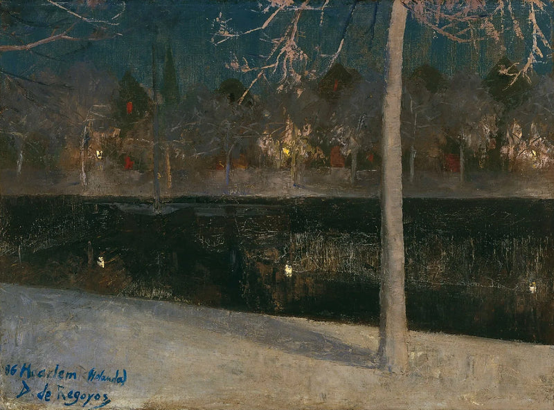 Paisagem nevada à noite. Haarlem - Darío de Regoyos