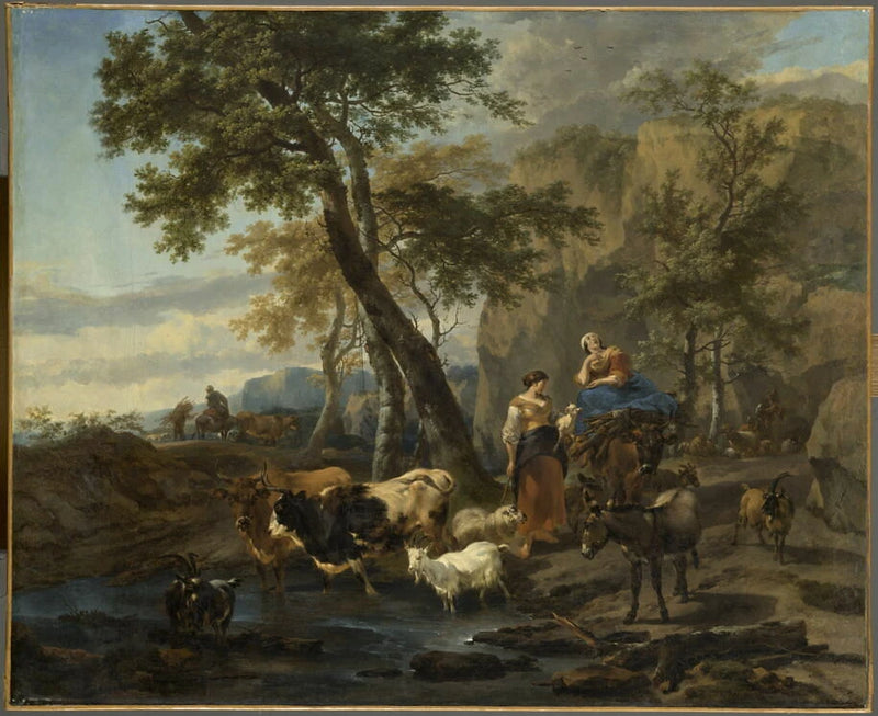 Paysage et animaux - Nicolaes Pietersz. Berchem