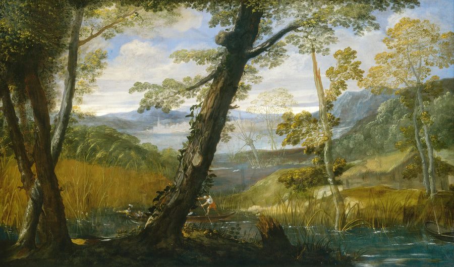 Paisagem fluvial - Annibale Carracci