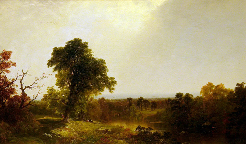 Paisagem fluvial outonal - John Frederick Kensett