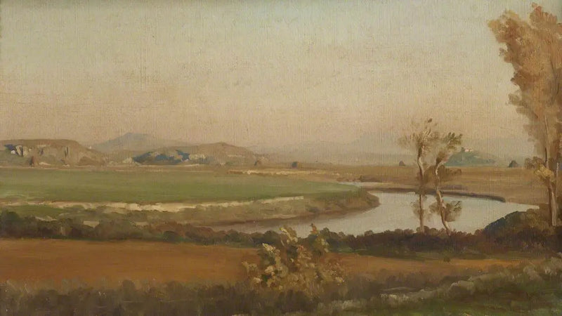 Paisagem fluvial, provavelmente na Itália - Frederic Leighton