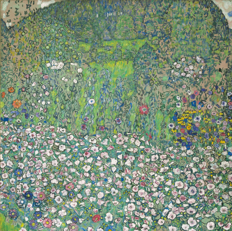 Paisagem horticultural com um cume de colina - Gustav Klimt