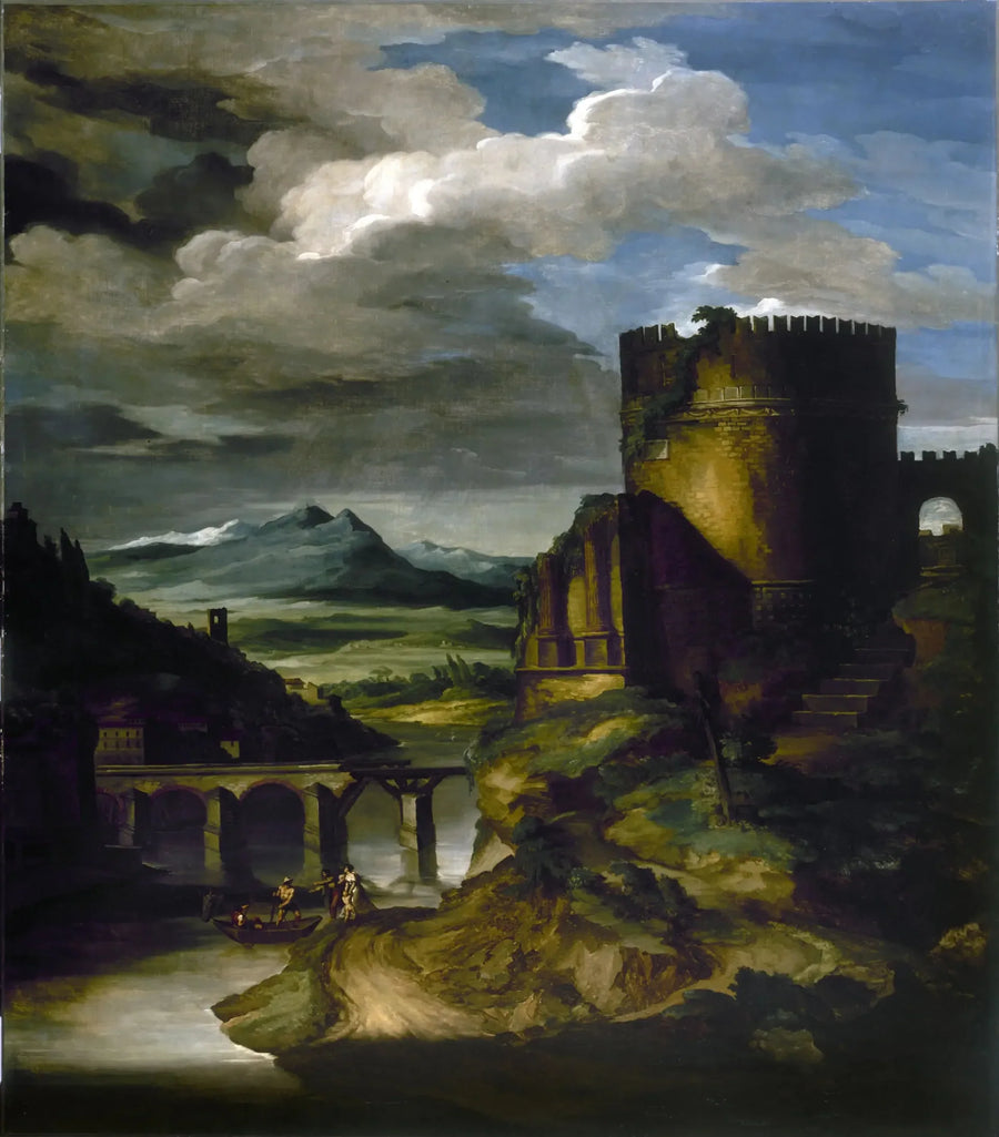 Paisagem italiana no túmulo - Théodore Géricault