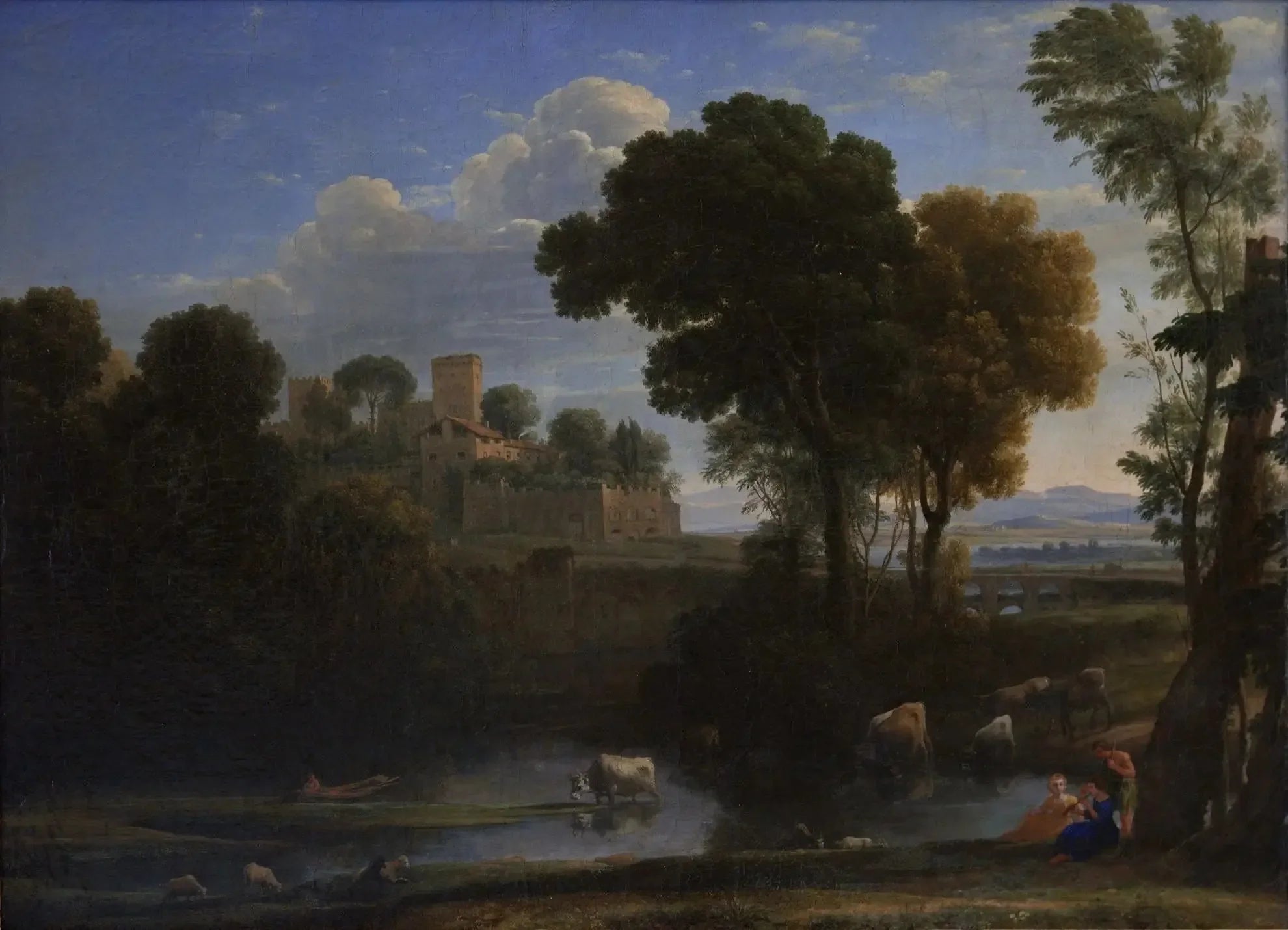 Paysage italien - Claude Lorrain image 1 copie peinte à la main à l’huile