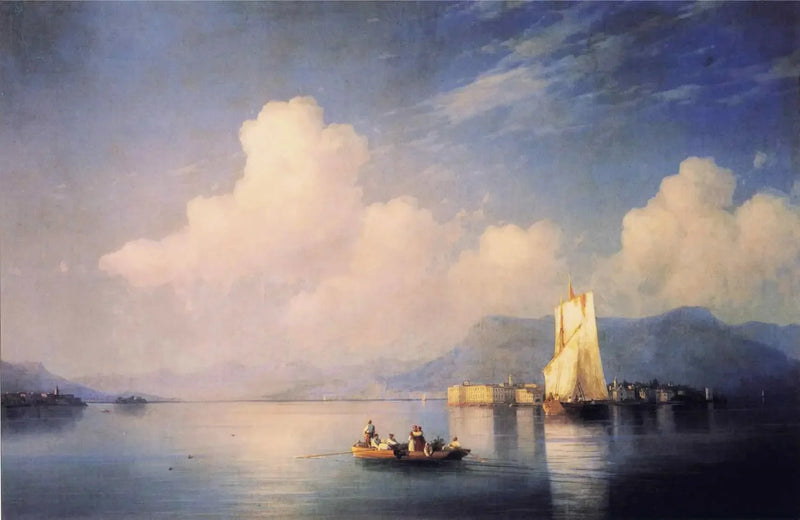 Paisagem italiana (Lago Maior), noite - Ivan Aïvazovski