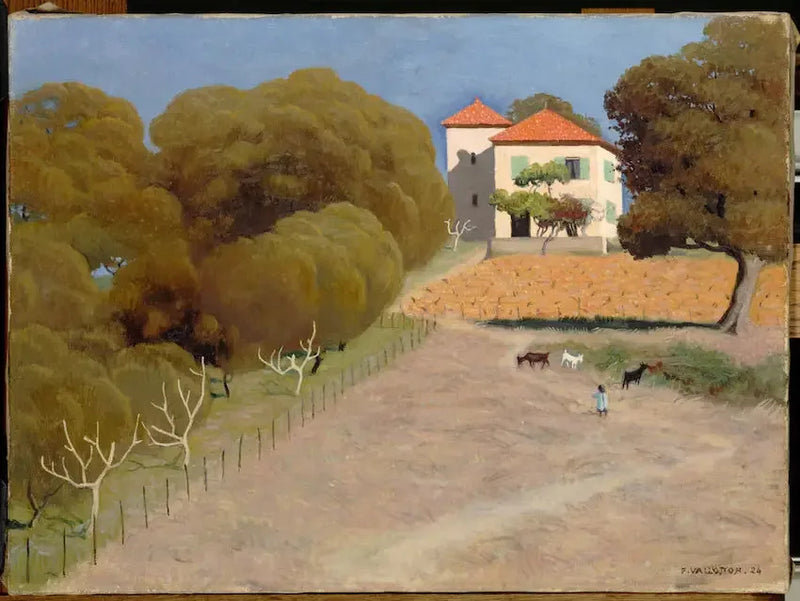 Paisagem, a casa com telhado vermelho - Félix Vallotton