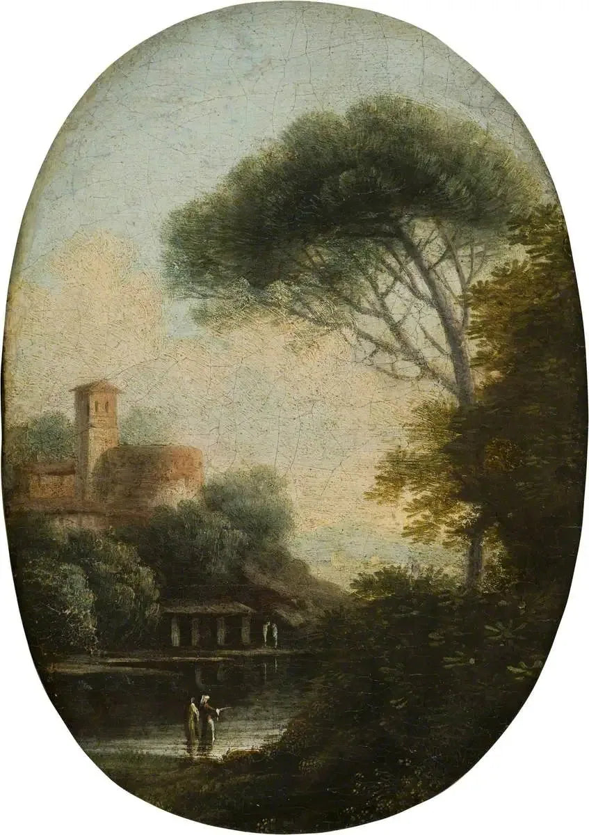 Paisagem lacustre arborizada - Claude Lorrain