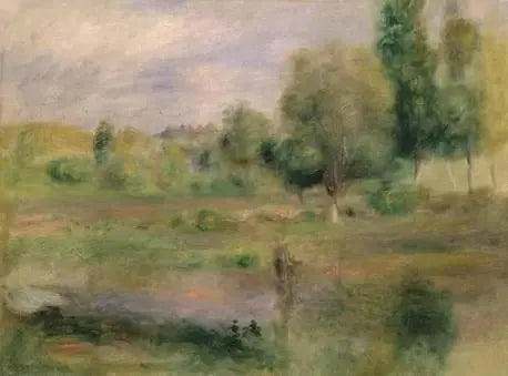 Paisagem, o lago - Pierre-Auguste Renoir