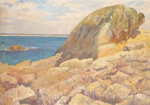 Paisagem: A rocha diante do mar - Robert Delaunay