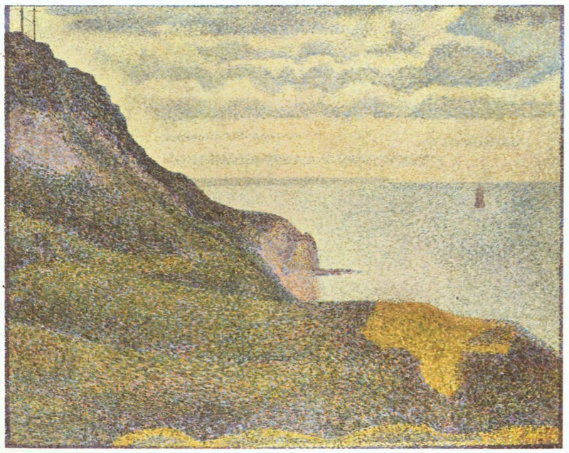 Paisagem marinha em Port-en-Bessin, Normandia - Georges Seurat