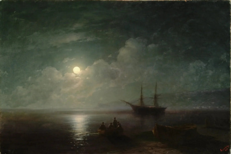 Paisagem marítima com lua cheia - Ivan Aïvazovski
