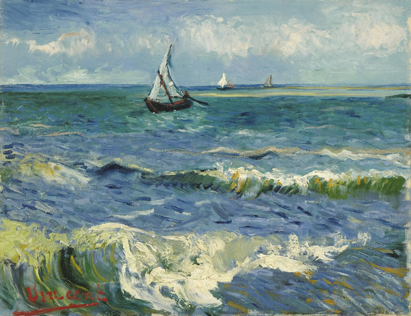 Paisagem marinha perto de Saintes-Maries-de-la-Mer - Vincent van Gogh
