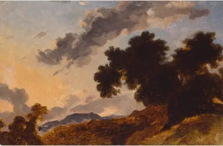 Paisagem montanhosa ao pôr do sol - Jean-Honoré Fragonard