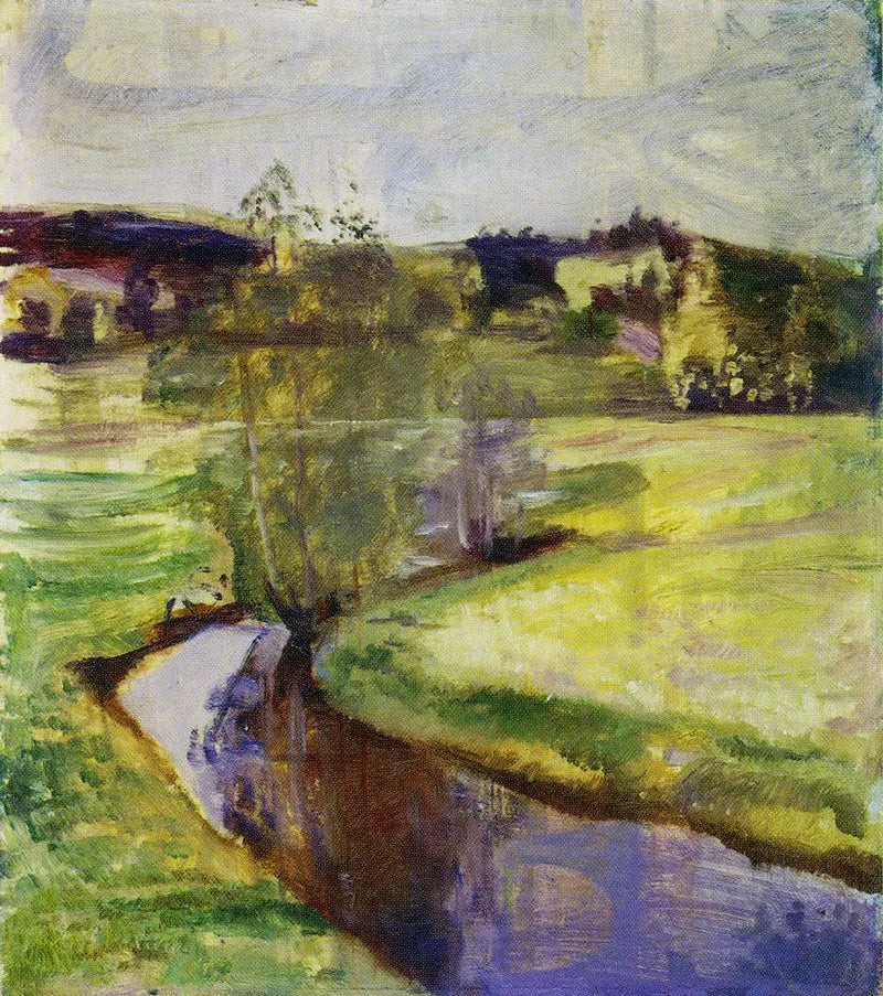 Paisagem norueguesa de primavera - Edvard Munch
