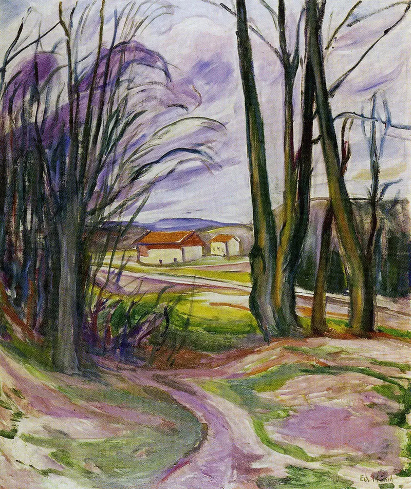 Paisagem perto de Skøyen - Edvard Munch