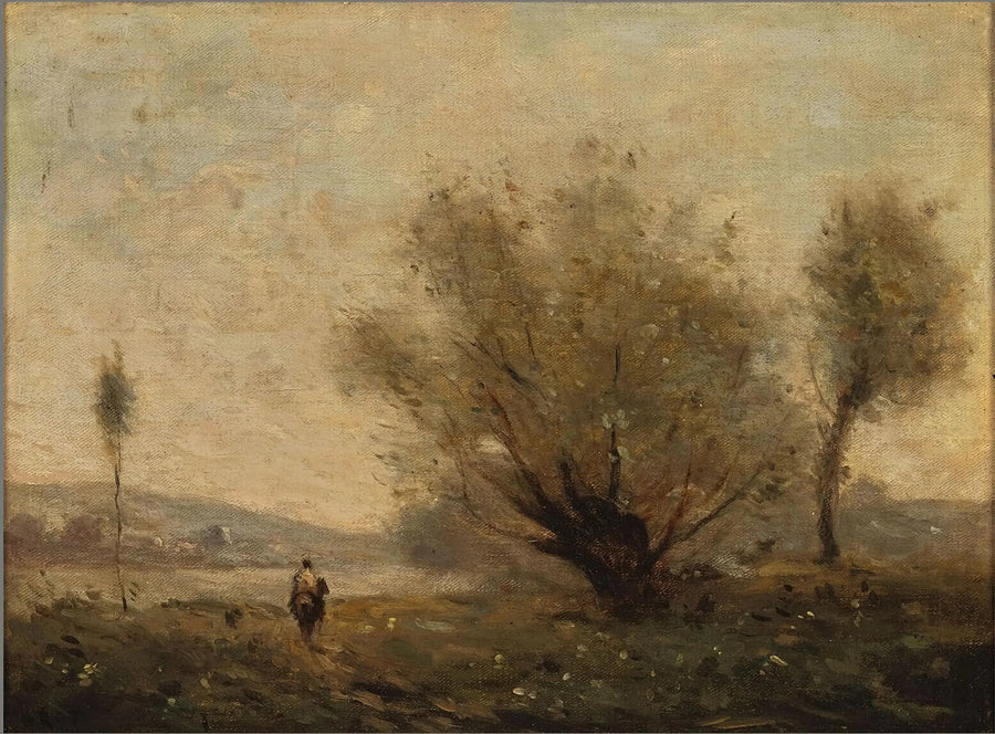 Paisagem perto de Ville d'Avray - Jean-Baptiste Camille Corot