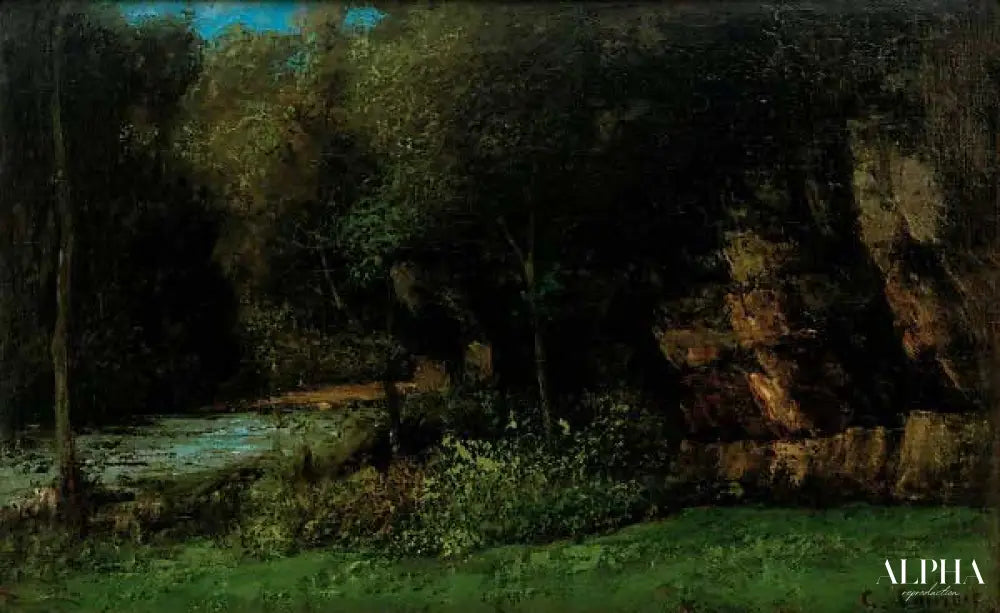 Paysage près d'Ornans - Gustave Courbet - Reproductions de tableaux et peintures haut de gamme