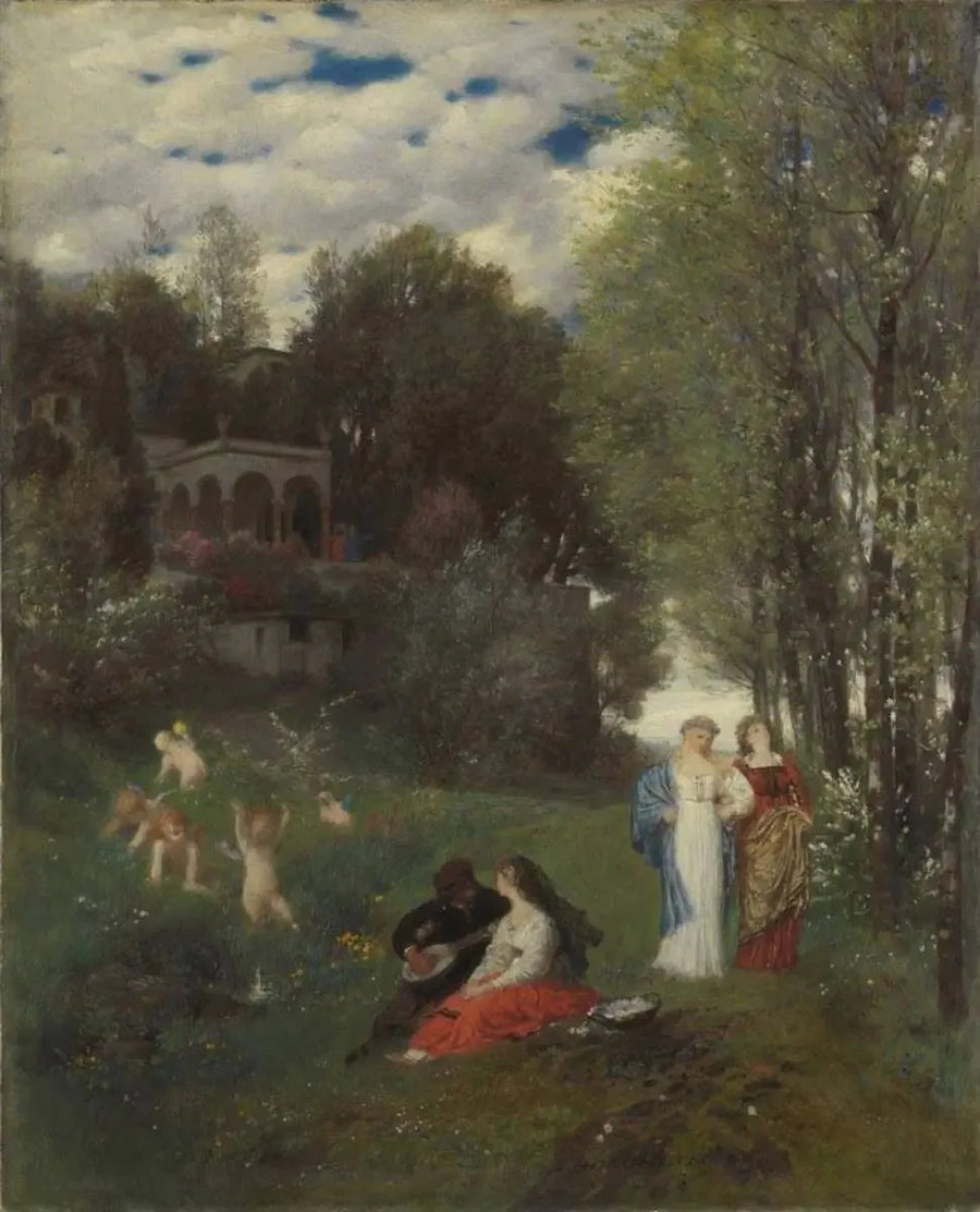 Paisagem de primavera ideal - Arnold Böcklin