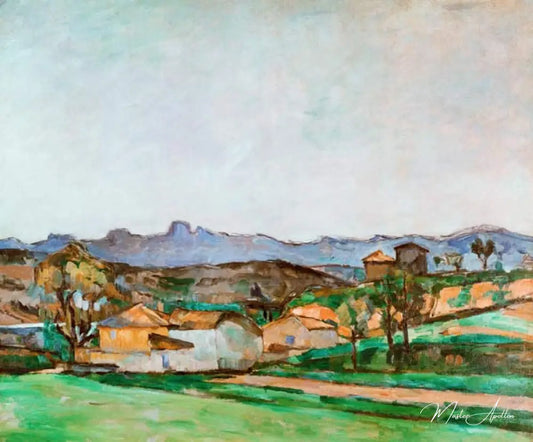 Paysage provençale - Paul Cézanne - Reproductions de tableaux et peintures haut de gamme