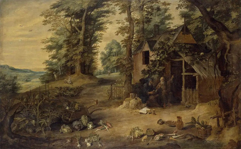 Paisagem (Encontro de Santo Antônio e Santo Paulo) - David Teniers Júnior