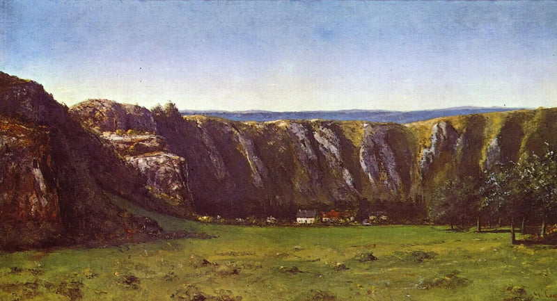 Paisagem rochosa nos arredores de Flagey - Gustave Courbet