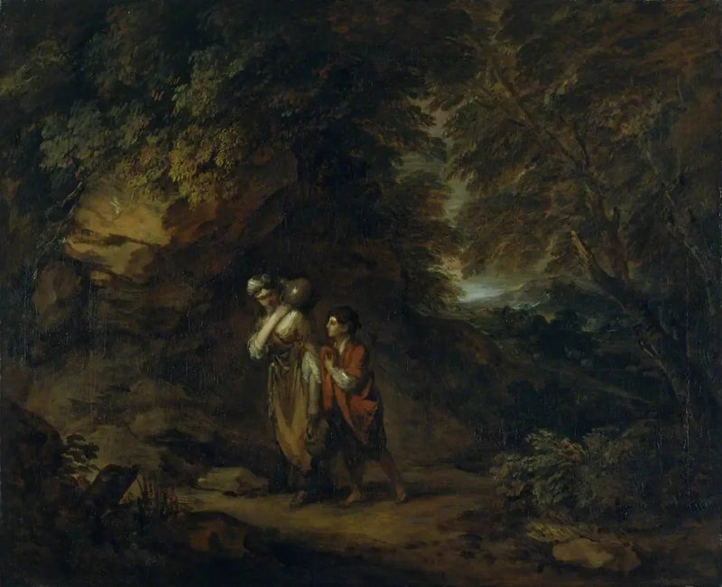 Paisagem rochosa com Agar e Ismael - Thomas Gainsborough