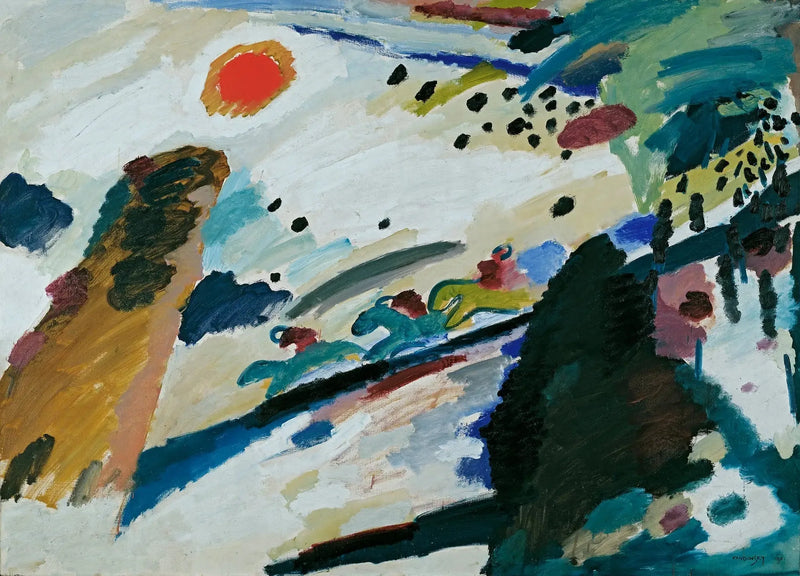 Paisagem romântica - Vassily Kandinsky